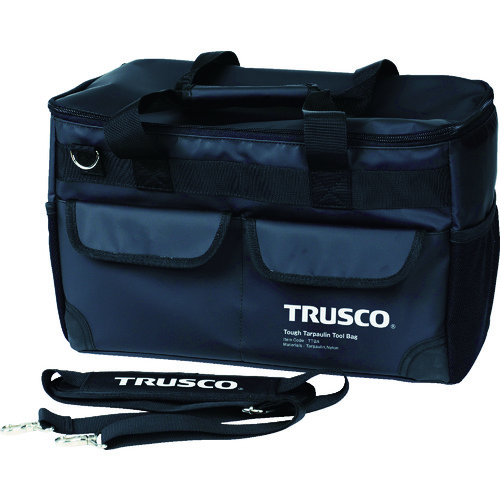 【TRUSCO】ＴＲＵＳＣＯ　ＴＯＵＧＨ　ターポリンツールバッグ　黒色